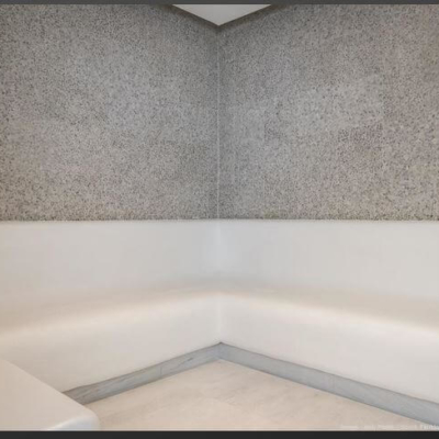 A Grey Salt Panel Wall In A Salt Room At The Auberge Beach Residences In Fort Lauderdale, Florida.