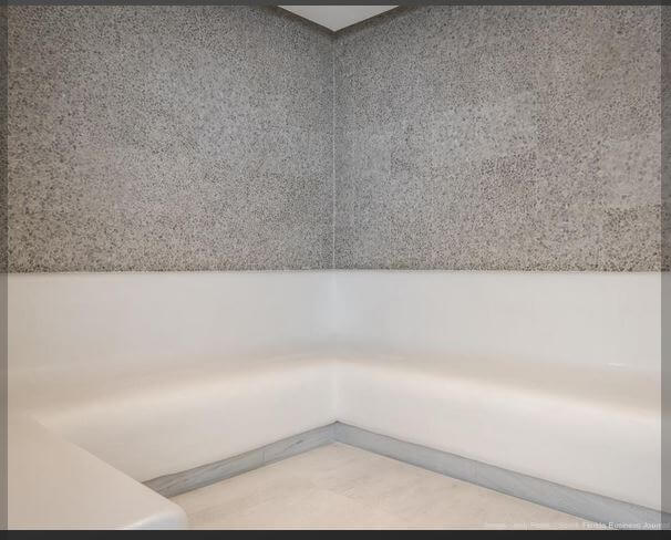 A Grey Salt Panel Wall In A Salt Room At The Auberge Beach Residences In Fort Lauderdale, Florida.