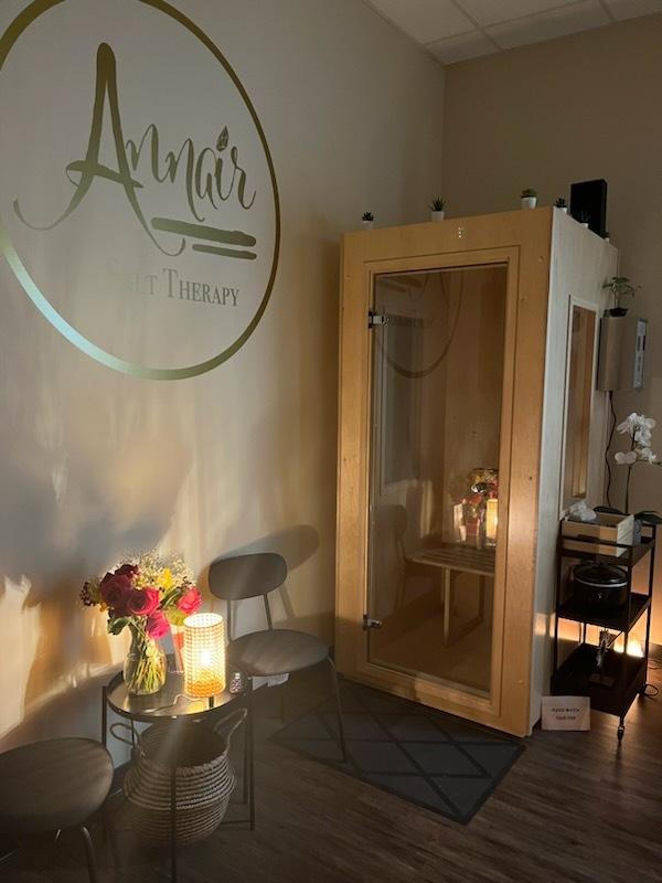 Salt therapy in 10 minutes with the SALT Booth FleX at Annair Salt Therapy in Woodbridge, New Jersey