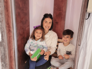 A Mother, Daughter, And Son In An Original Salt Booth For Salt Therapy At Bay Area Brain Spa In Albany California.