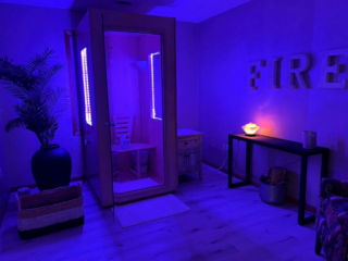The Salt Booth® Flex Used For 10-Minute Salt Therapy Sessions At Beyond Salt Spa In Janesville, Wisconsin.