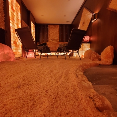 Salt Room With Himalayan Salt Panels, Salt Bricks And A Halogenerator