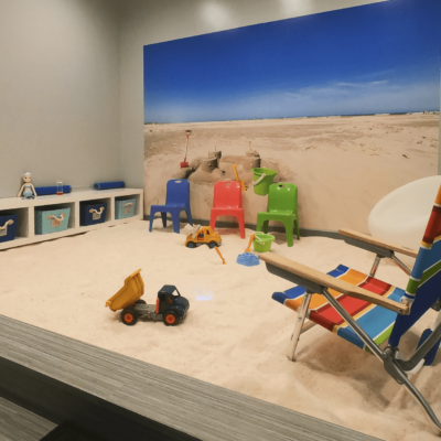 Kids can play with toys at Breathe Salt and Sauna Children's Salt Room.