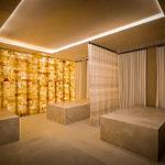 salt room at Solaia Condominiums in North Bergen New Jersey with a Himalayan salt wall