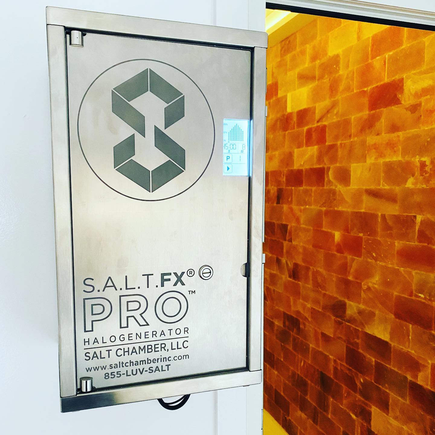 SALT FX Pro halogenerator in a salt therapy room.