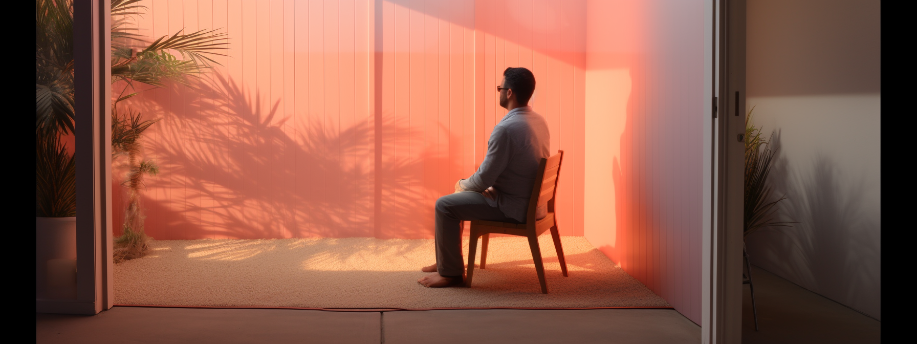 Man In Infrared Sauna