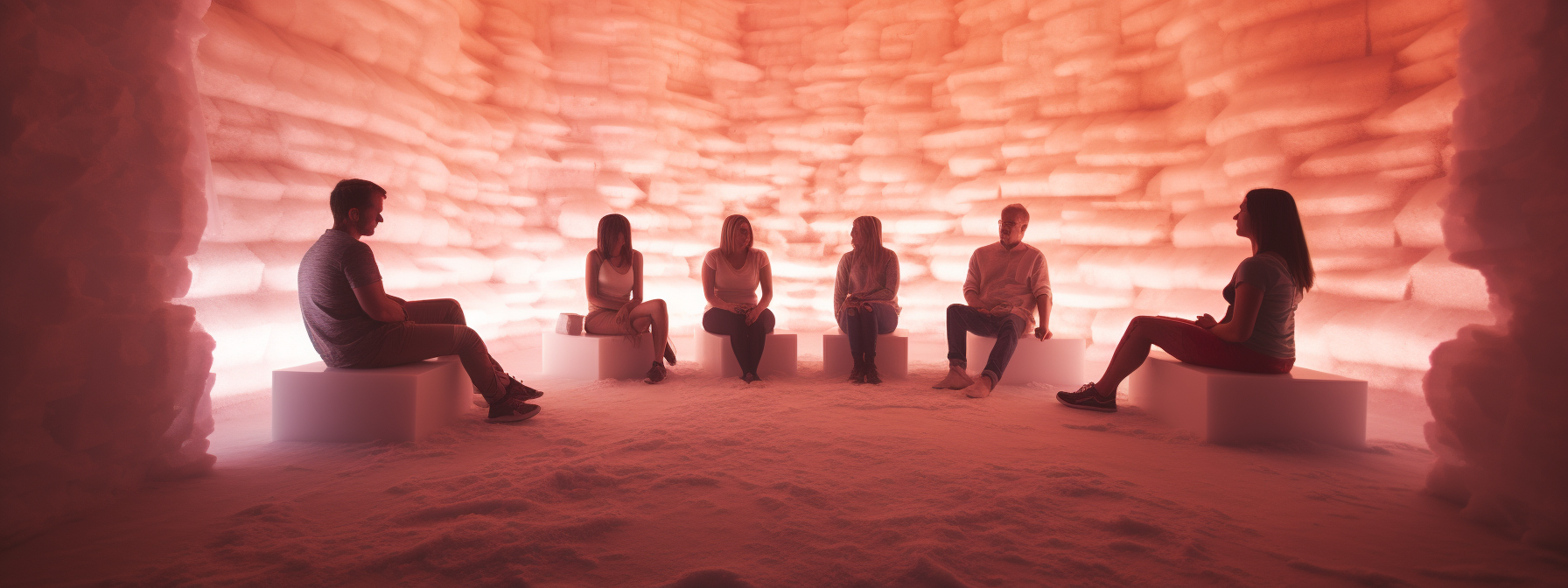 People In A Salt Cave